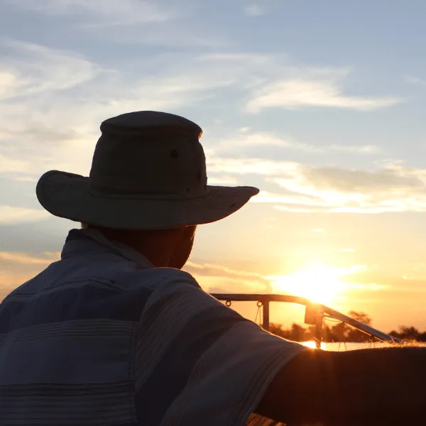 Guide watching the sunset