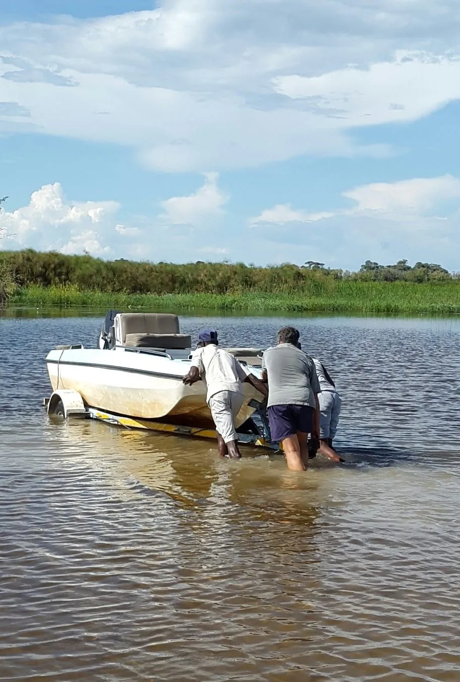 Fishing on the Zambezi backwaters